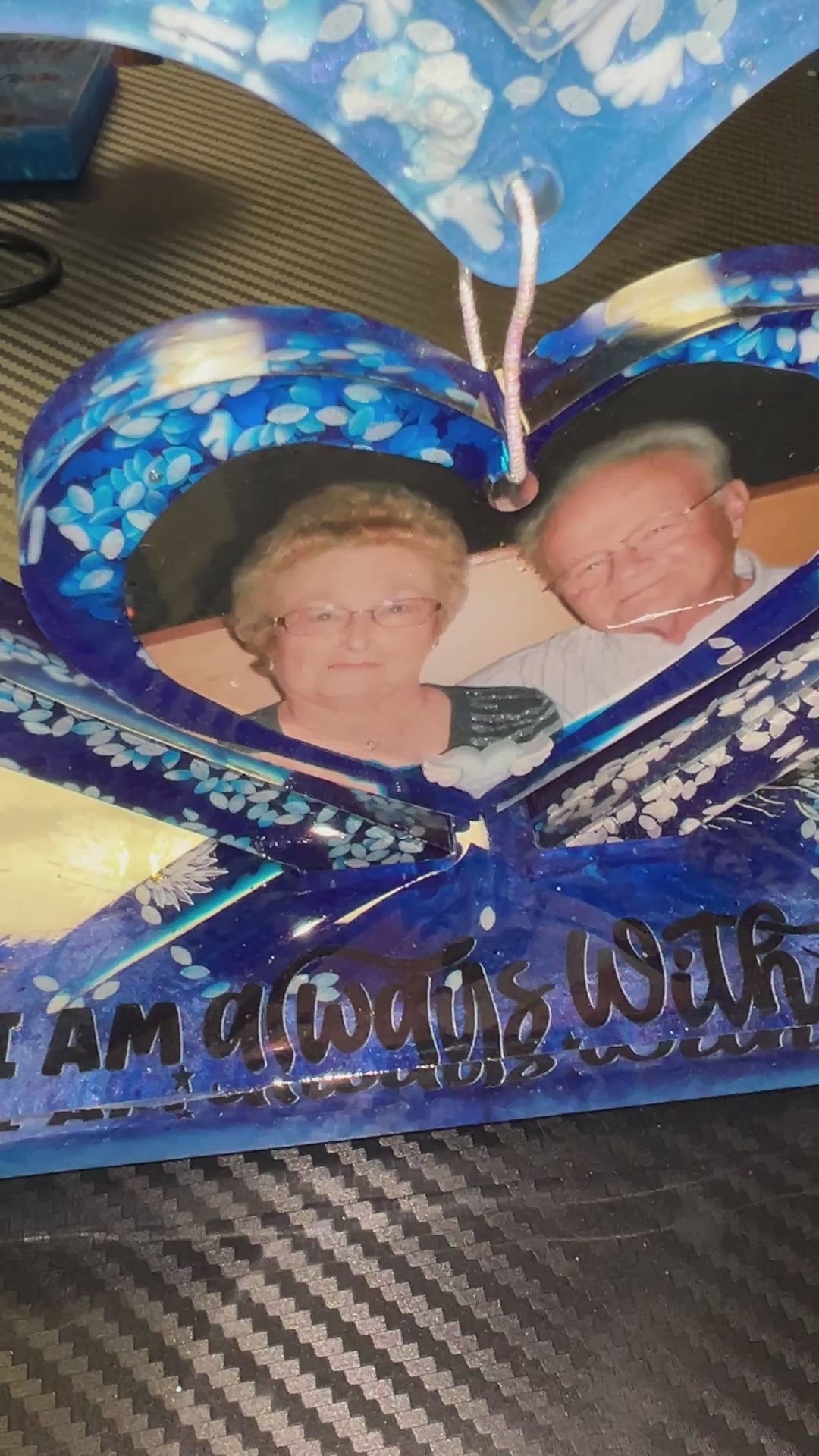 Memorial heart picture frame